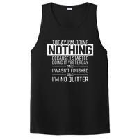 Today IM Doing Nothing Funny Lazy People Christmas Gift PosiCharge Competitor Tank