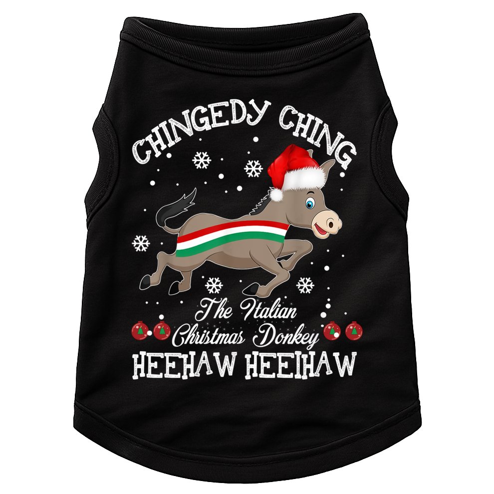 The Italian Donkey Christmas Chingedy Ching Dominick Donkey Xmas Doggie Tank