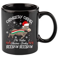 The Italian Donkey Christmas Chingedy Ching Dominick Donkey Xmas 11oz C Handle Ceramic Mug