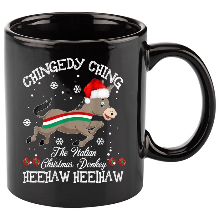 The Italian Donkey Christmas Chingedy Ching Dominick Donkey Xmas 11oz C Handle Ceramic Mug