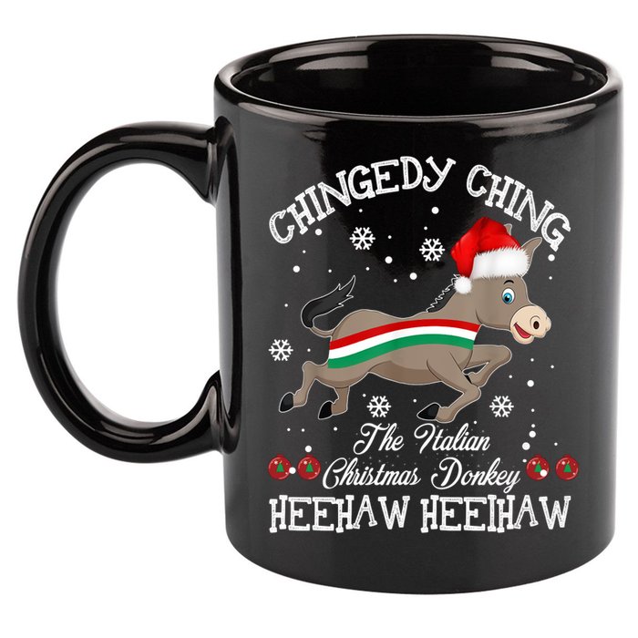 The Italian Donkey Christmas Chingedy Ching Dominick Donkey Xmas 11oz C Handle Ceramic Mug