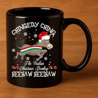 The Italian Donkey Christmas Chingedy Ching Dominick Donkey Xmas 11oz C Handle Ceramic Mug
