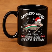 The Italian Donkey Christmas Chingedy Ching Dominick Donkey Xmas 11oz C Handle Ceramic Mug