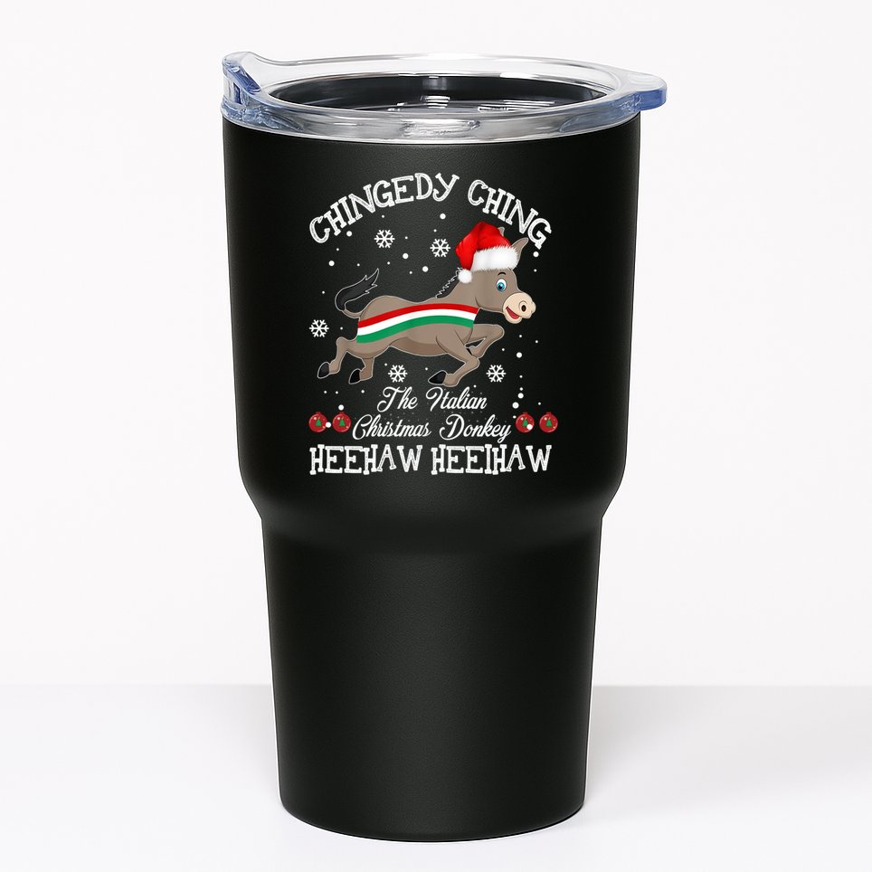 The Italian Donkey Christmas Chingedy Ching Dominick Donkey Xmas Tumbler