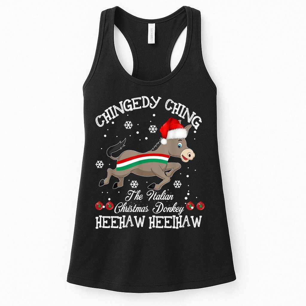 The Italian Donkey Christmas Chingedy Ching Dominick Donkey Xmas Womens Tank Top