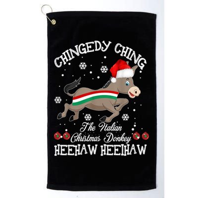 The Italian Donkey Christmas Chingedy Ching Dominick Donkey Xmas Golf Towel