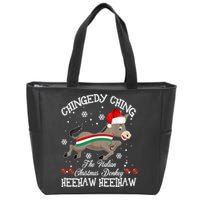 The Italian Donkey Christmas Chingedy Ching Dominick Donkey Xmas Zip Tote Bag