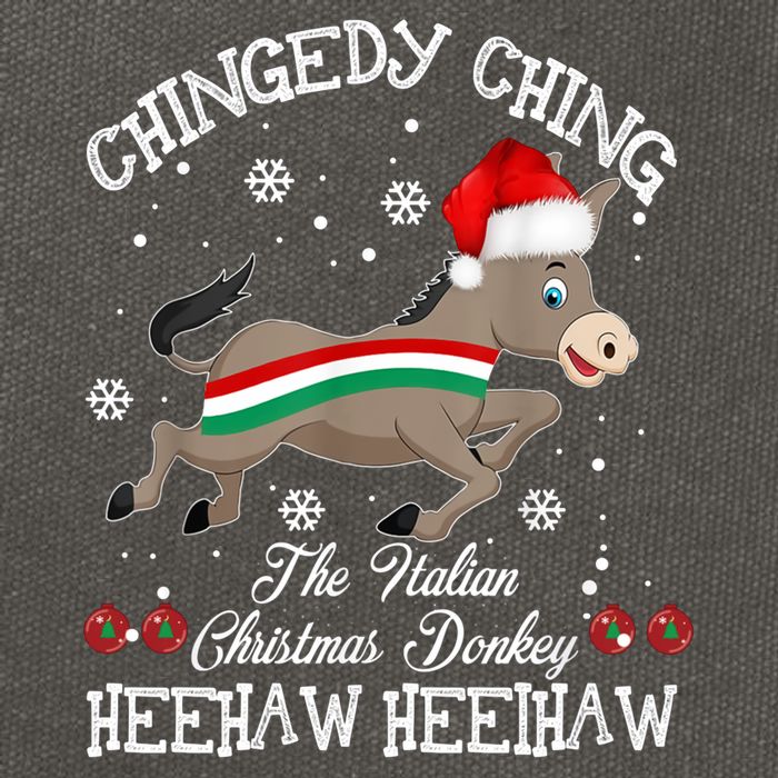The Italian Donkey Christmas Chingedy Ching Dominick Donkey Xmas Cotton Canvas Backpack