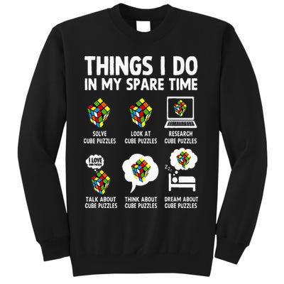 Things I Do In My Spare Time Cube Puzzle Speed Cubing Sweatshirt