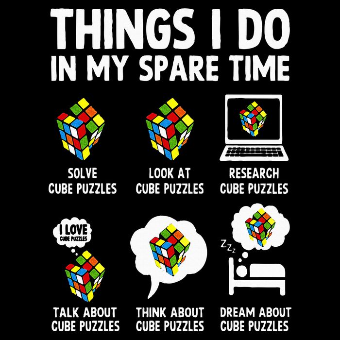 Things I Do In My Spare Time Cube Puzzle Speed Cubing Button