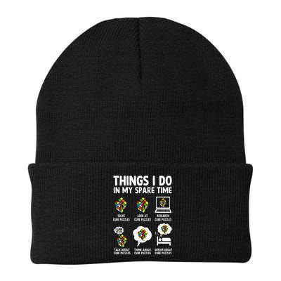 Things I Do In My Spare Time Cube Puzzle Speed Cubing Knit Cap Winter Beanie