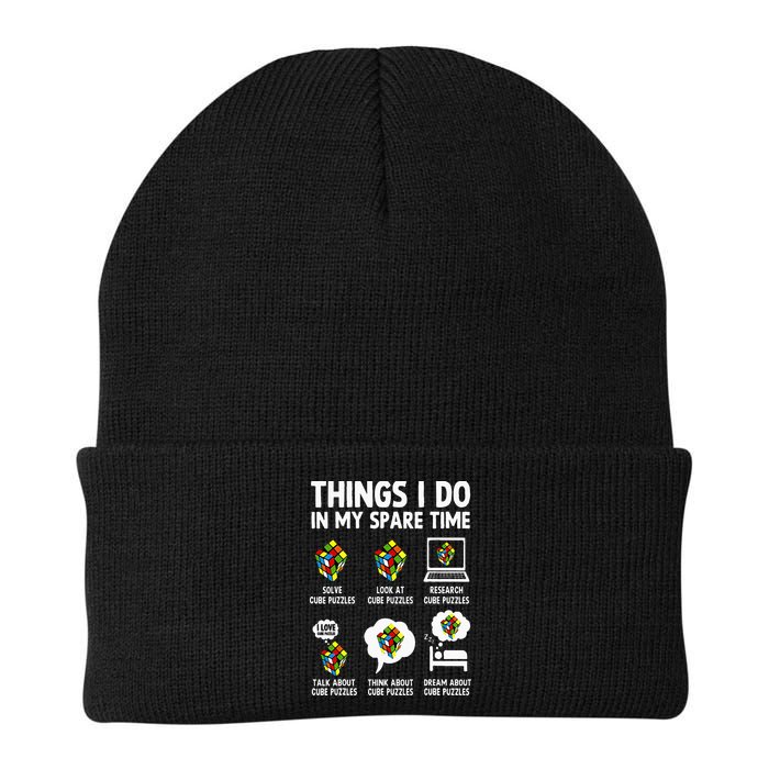 Things I Do In My Spare Time Cube Puzzle Speed Cubing Knit Cap Winter Beanie