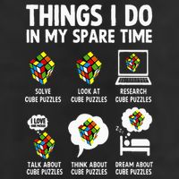 Things I Do In My Spare Time Cube Puzzle Speed Cubing Knit Cap Winter Beanie