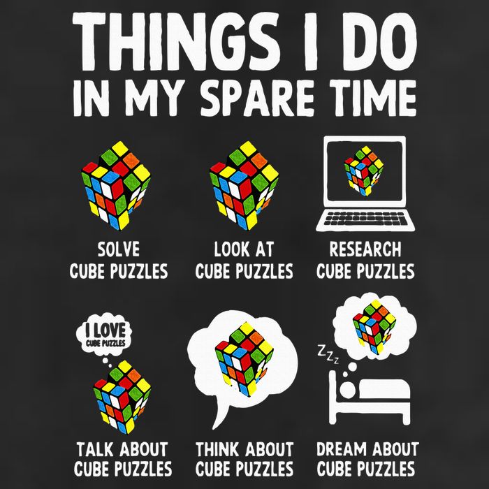 Things I Do In My Spare Time Cube Puzzle Speed Cubing Knit Cap Winter Beanie