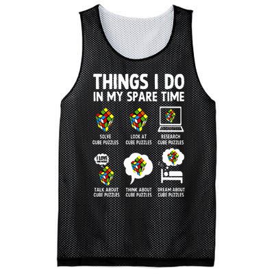 Things I Do In My Spare Time Cube Puzzle Speed Cubing Mesh Reversible Basketball Jersey Tank