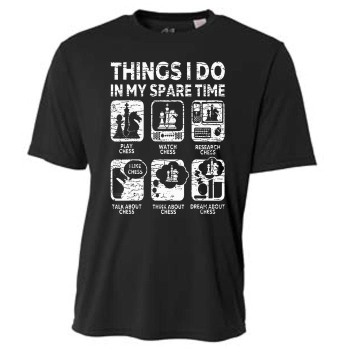 Things I Do In My Spare Time Chess Player Funny Chess Lover Cooling Performance Crew T-Shirt