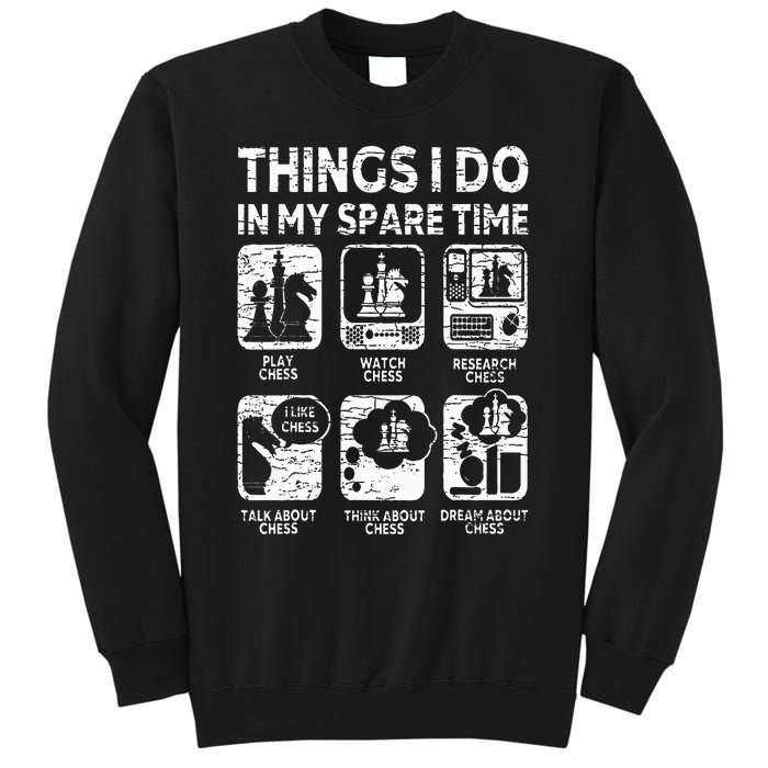 Things I Do In My Spare Time Chess Player Funny Chess Lover Sweatshirt