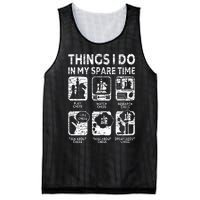 Things I Do In My Spare Time Chess Player Funny Chess Lover Mesh Reversible Basketball Jersey Tank