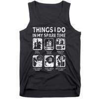 Things I Do In My Spare Time Chess Player Funny Chess Lover Tank Top