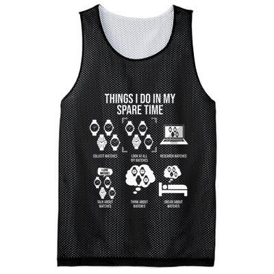 Things I Do In My Spare Time Horologist Watch Collector Mesh Reversible Basketball Jersey Tank