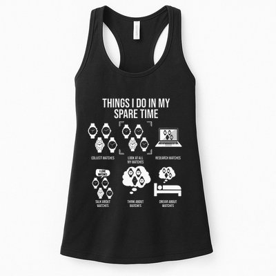 Things I Do In My Spare Time Horologist Watch Collector Womens Tank Top