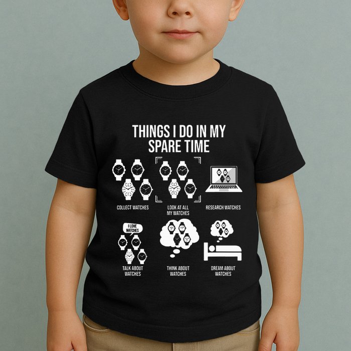 Things I Do In My Spare Time Horologist Watch Collector Toddler T-Shirt