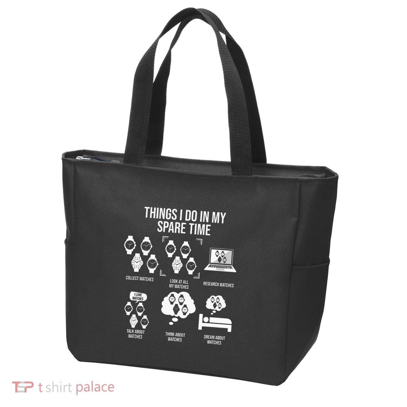 Things I Do In My Spare Time Horologist Watch Collector Zip Tote Bag