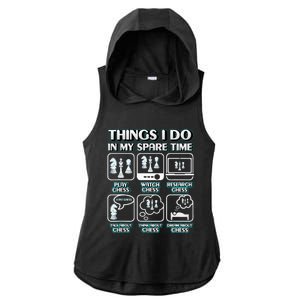 Things I Do In My Spare Time Chess Player Chess Ladies PosiCharge Tri-Blend Wicking Draft Hoodie Tank