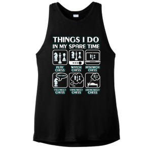 Things I Do In My Spare Time Chess Player Chess Ladies PosiCharge Tri-Blend Wicking Tank