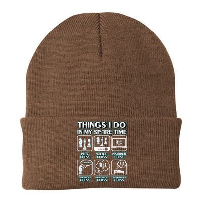 Things I Do In My Spare Time Chess Player Chess Knit Cap Winter Beanie