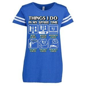 Things I Do In My Spare Time Chess Player Chess Enza Ladies Jersey Football T-Shirt