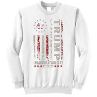 Trump Inauguration Day 2025 Memorabilia Usa Flag Vintage Sweatshirt