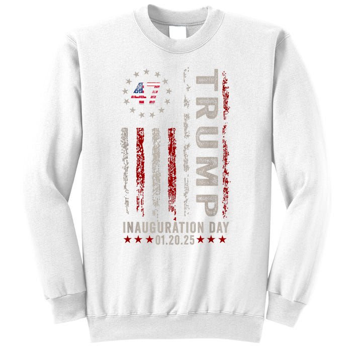 Trump Inauguration Day 2025 Memorabilia Usa Flag Vintage Sweatshirt