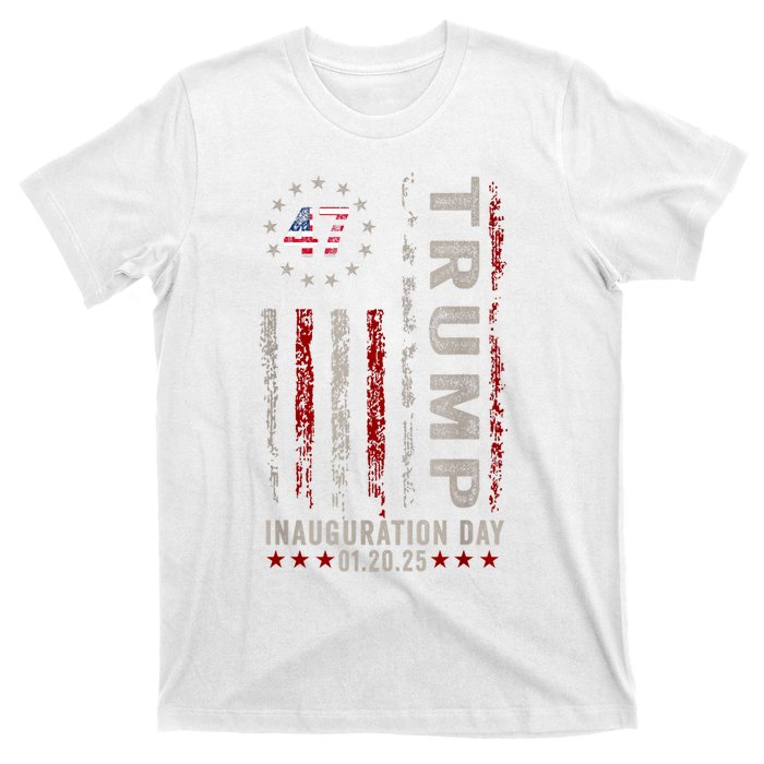 Trump Inauguration Day 2025 Memorabilia Usa Flag Vintage T-Shirt