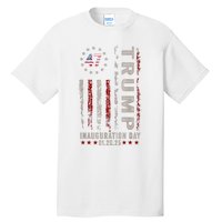 Trump Inauguration Day 2025 Memorabilia Usa Flag Vintage Tall T-Shirt