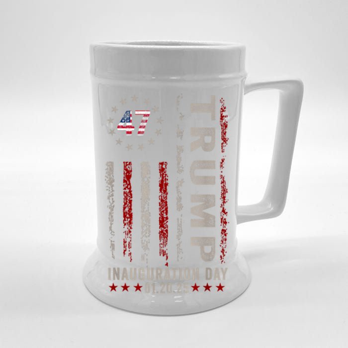 Trump Inauguration Day 2025 Memorabilia Usa Flag Vintage Beer Stein