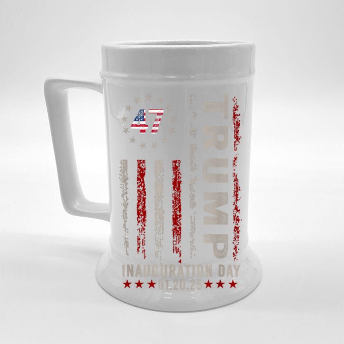 Trump Inauguration Day 2025 Memorabilia Usa Flag Vintage Beer Stein