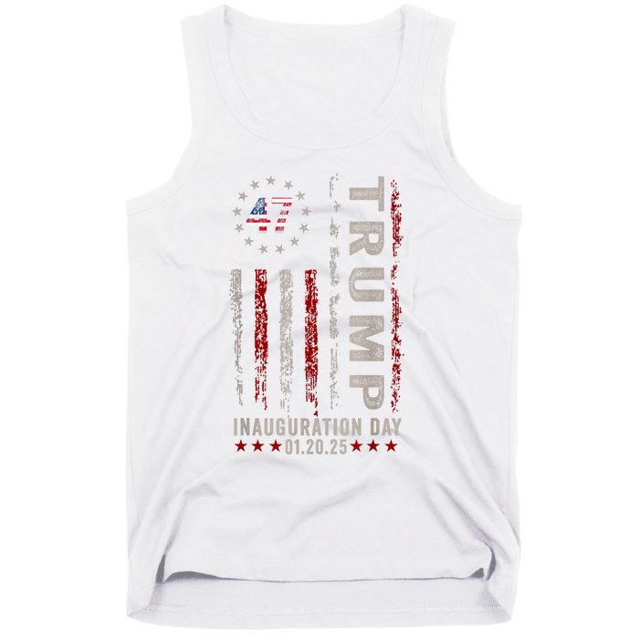 Trump Inauguration Day 2025 Memorabilia Usa Flag Vintage Tank Top