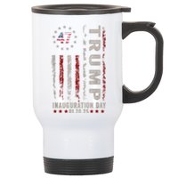 Trump Inauguration Day 2025 Memorabilia Usa Flag Vintage Stainless Steel Travel Mug