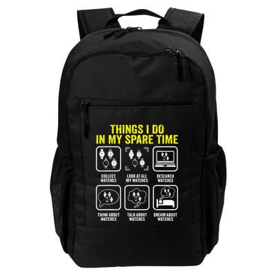 Things I Do In My Spare Time Horologist Watch Collector Backpack