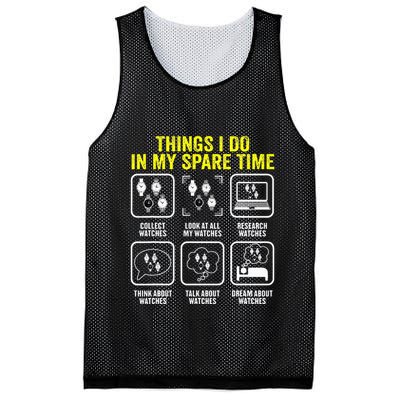 Things I Do In My Spare Time Horologist Watch Collector Mesh Reversible Basketball Jersey Tank