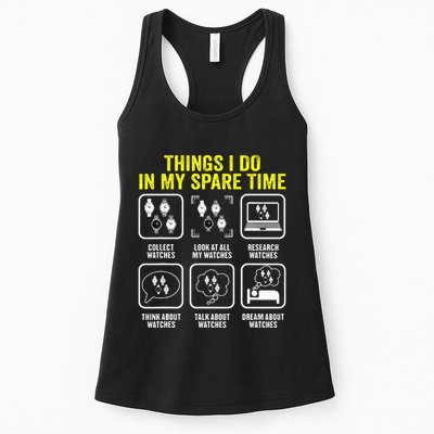 Things I Do In My Spare Time Horologist Watch Collector Womens Tank Top