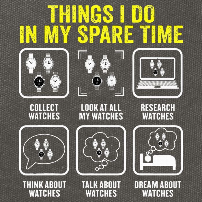 Things I Do In My Spare Time Horologist Watch Collector Cotton Canvas Backpack
