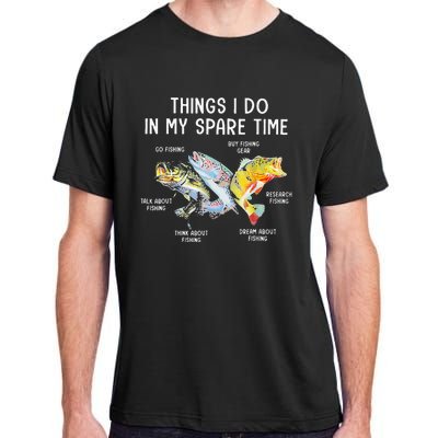 Things I Do In My Spare Time Funny Fishing Adult ChromaSoft Performance T-Shirt