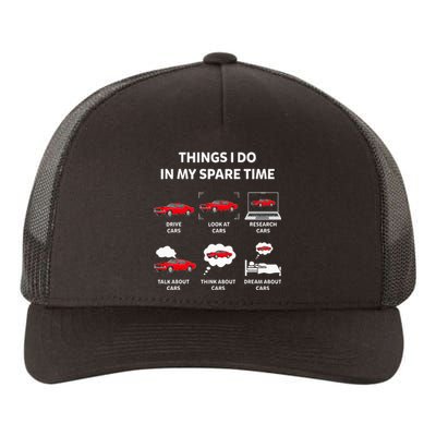 Things I Do In My Spare Time Drive Cars Look At Cars Funny Yupoong Adult 5-Panel Trucker Hat