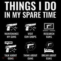 Things I Do In My Spare Time Funny Gun Lover Gun Enthusiast City Backpack