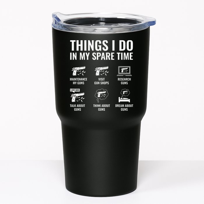 Things I Do In My Spare Time Funny Gun Lover Gun Enthusiast Tumbler