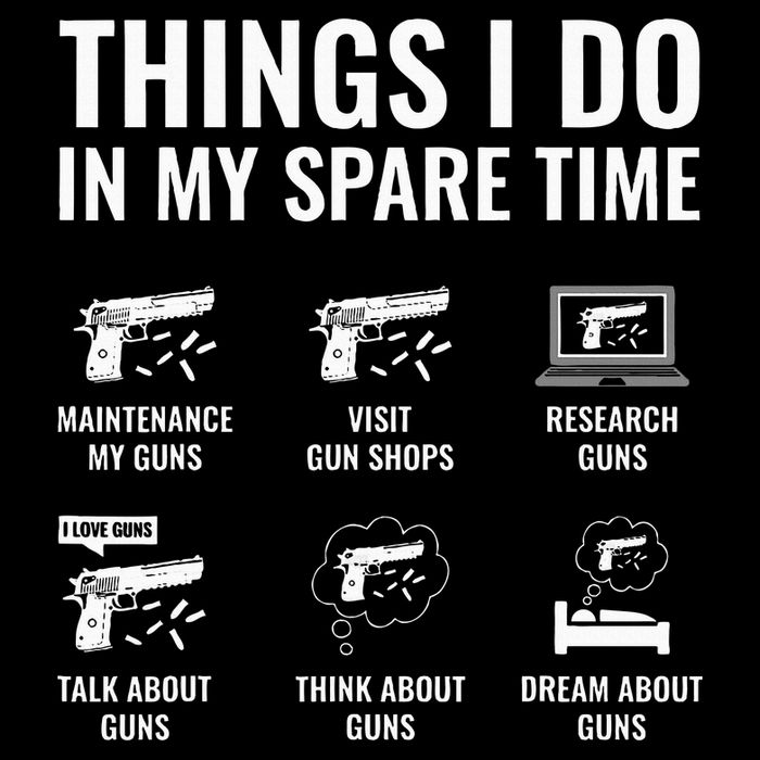Things I Do In My Spare Time Funny Gun Lover Gun Enthusiast Mousepad