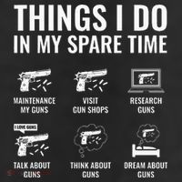 Things I Do In My Spare Time Funny Gun Lover Gun Enthusiast 25L Jumbo Tote