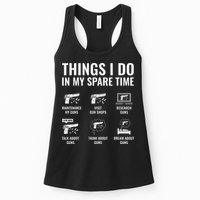 Things I Do In My Spare Time Funny Gun Lover Gun Enthusiast Womens Tank Top